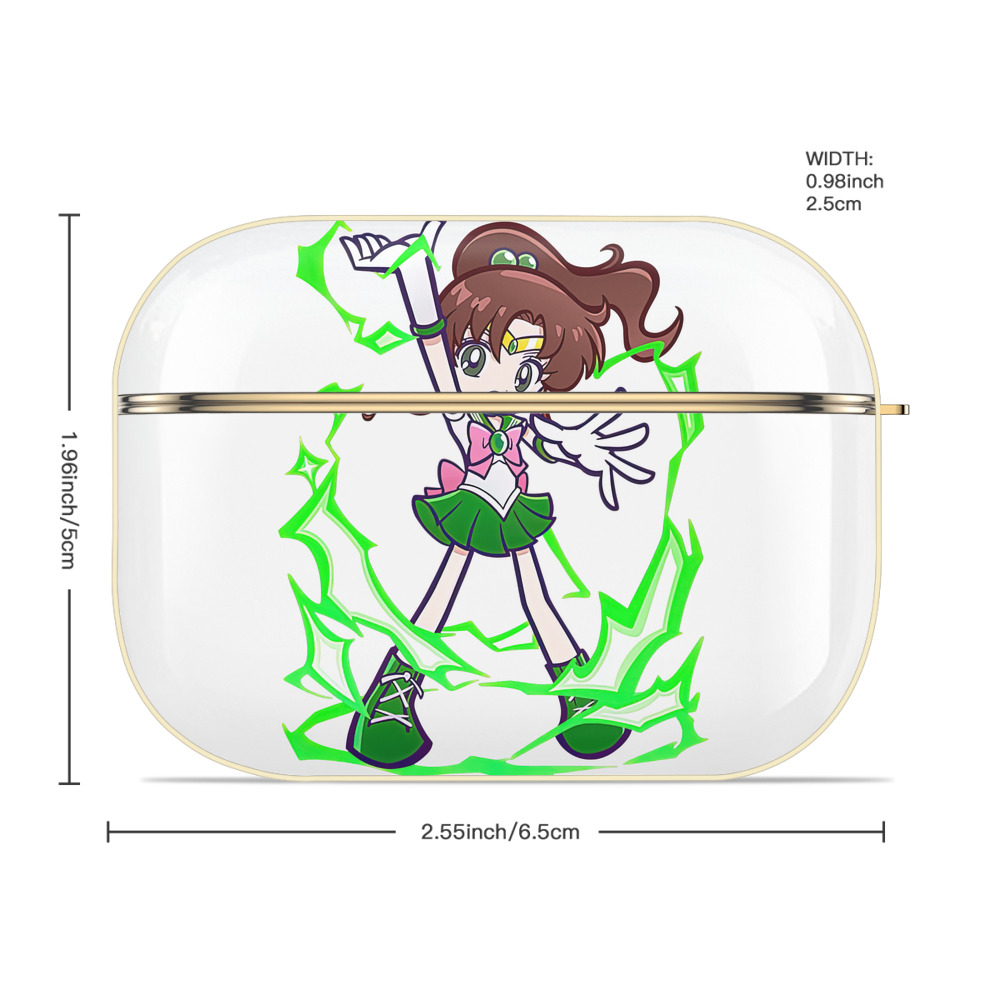 美少女戦士セーラームーン 木野 まこと きの まこと Sailor Moon Kino Makoto （セーラージュピター；Sailor Jupiter） 【AirPods Pro用】ハードシェル保護ケース｜耐衝撃・防指紋・カラビナ付き商品仕様