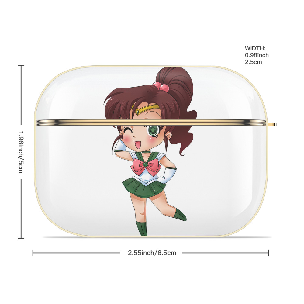 美少女戦士セーラームーン 木野 まこと きの まこと Sailor Moon Kino Makoto （セーラージュピター；Sailor Jupiter） 【AirPods Pro用】ハードシェル保護ケース｜耐衝撃・防指紋・カラビナ付き商品仕様