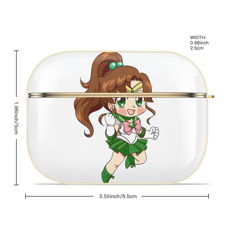 美少女戦士セーラームーン 木野 まこと きの まこと Sailor Moon Kino Makoto （セーラージュピター；Sailor Jupiter） 【AirPods Pro用】ハードシェル保護ケース｜耐衝撃・防指紋・カラビナ付き商品仕様