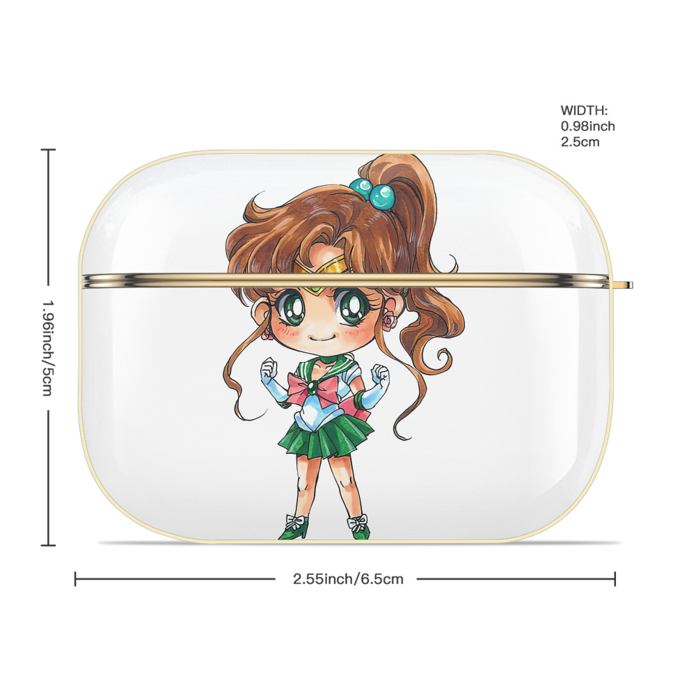 美少女戦士セーラームーン 木野 まこと きの まこと Sailor Moon Kino Makoto （セーラージュピター；Sailor Jupiter） 【AirPods Pro用】ハードシェル保護ケース｜耐衝撃・防指紋・カラビナ付き商品仕様