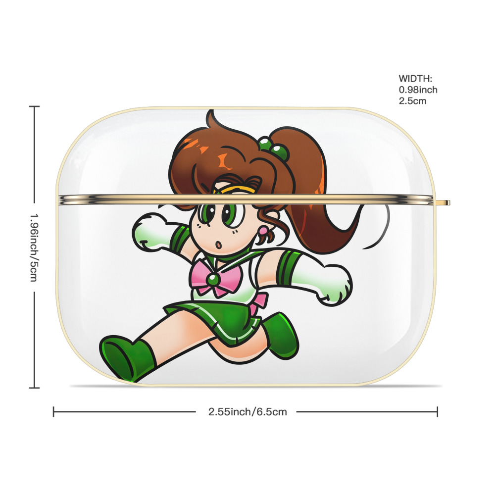美少女戦士セーラームーン 木野 まこと きの まこと Sailor Moon Kino Makoto （セーラージュピター；Sailor Jupiter） 【AirPods Pro用】ハードシェル保護ケース｜耐衝撃・防指紋・カラビナ付き商品仕様