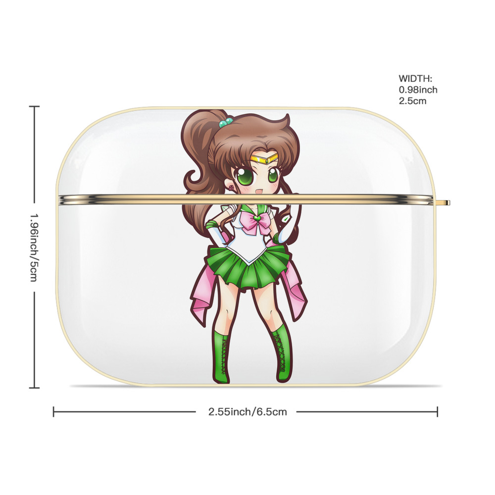 美少女戦士セーラームーン 木野 まこと きの まこと Sailor Moon Kino Makoto （セーラージュピター；Sailor Jupiter） 【AirPods Pro用】ハードシェル保護ケース｜耐衝撃・防指紋・カラビナ付き商品仕様