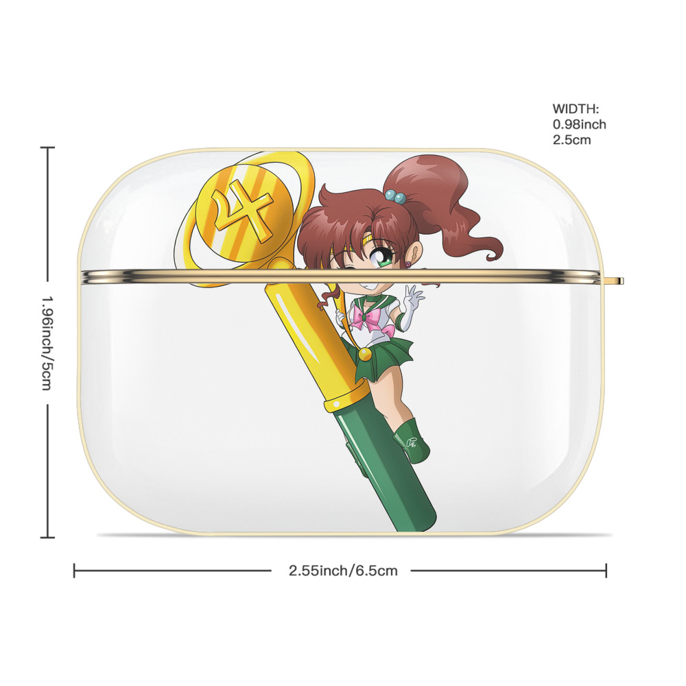 美少女戦士セーラームーン 木野 まこと きの まこと Sailor Moon Kino Makoto （セーラージュピター；Sailor Jupiter） 【AirPods Pro用】ハードシェル保護ケース｜耐衝撃・防指紋・カラビナ付き商品仕様
