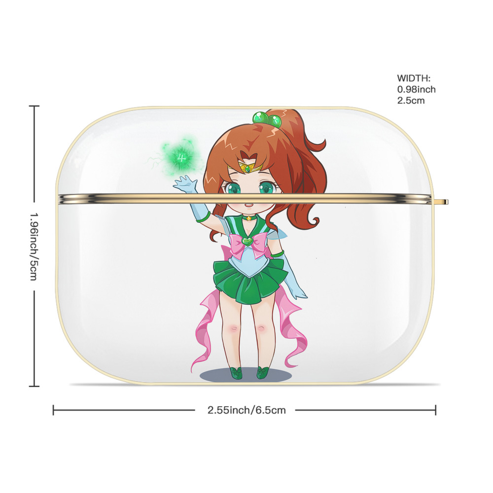 美少女戦士セーラームーン 木野 まこと きの まこと Sailor Moon Kino Makoto （セーラージュピター；Sailor Jupiter） 【AirPods Pro用】ハードシェル保護ケース｜耐衝撃・防指紋・カラビナ付き商品仕様