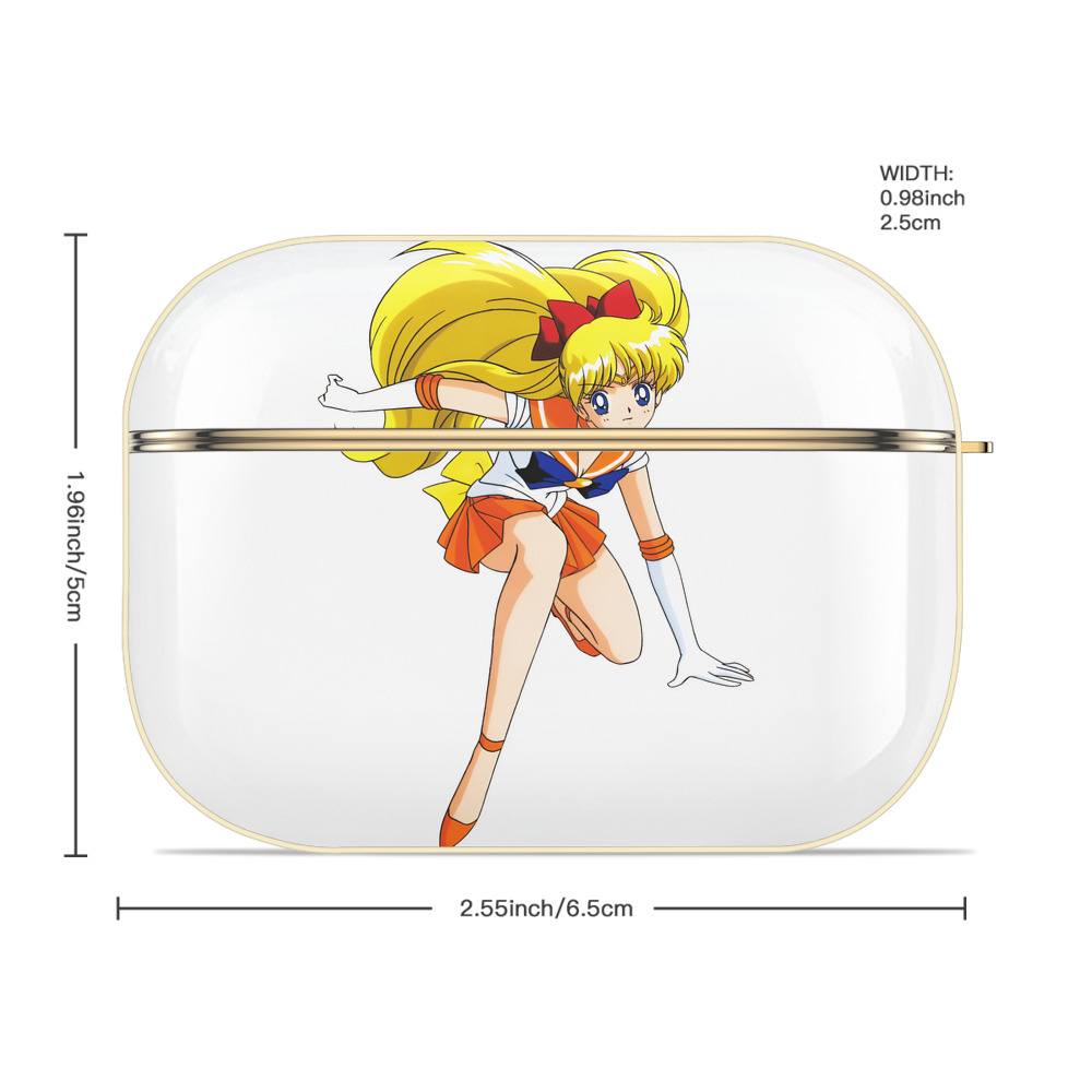 美少女戦士セーラームーン 愛野 美奈子 あいの みなこ Sailor Moon Aino Minako 【AirPods Pro用】ハードシェル保護ケース｜耐衝撃・防指紋・カラビナ付き商品仕様