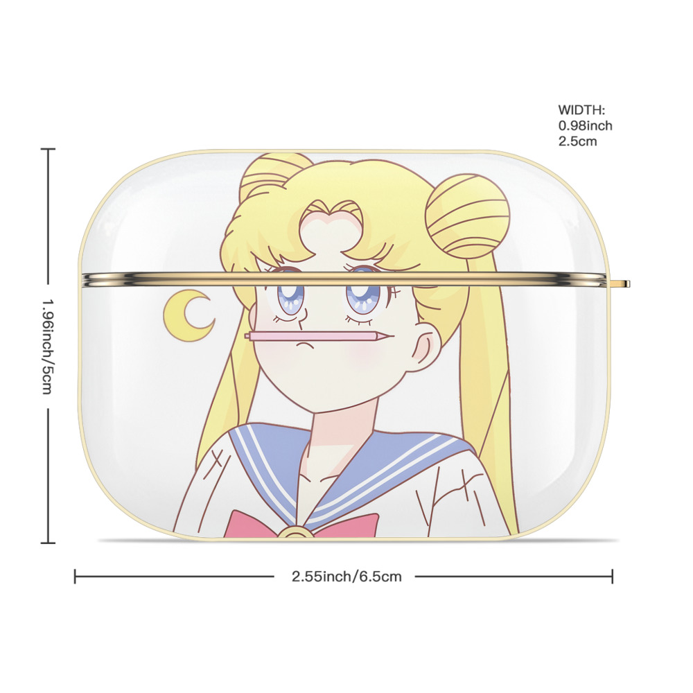美少女戦士セーラームーン 愛野 美奈子 あいの みなこ Sailor Moon Aino Minako 【AirPods Pro用】ハードシェル保護ケース｜耐衝撃・防指紋・カラビナ付き商品仕様
