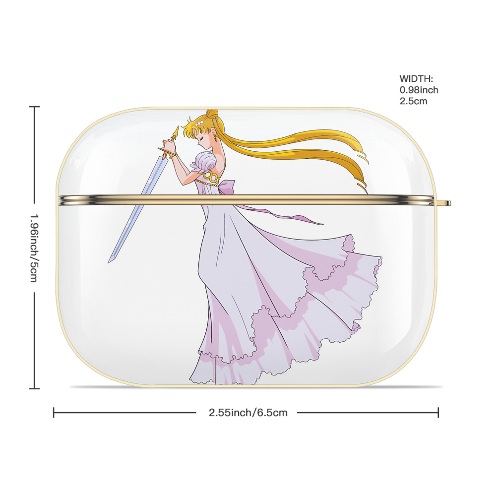 美少女戦士セーラームーン 愛野 美奈子 あいの みなこ Sailor Moon Aino Minako 【AirPods Pro用】ハードシェル保護ケース｜耐衝撃・防指紋・カラビナ付き商品仕様