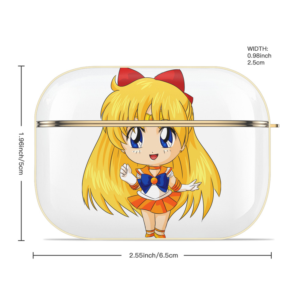 美少女戦士セーラームーン 愛野 美奈子 あいの みなこ Sailor Moon Aino Minako 【AirPods Pro用】ハードシェル保護ケース｜耐衝撃・防指紋・カラビナ付き商品仕様