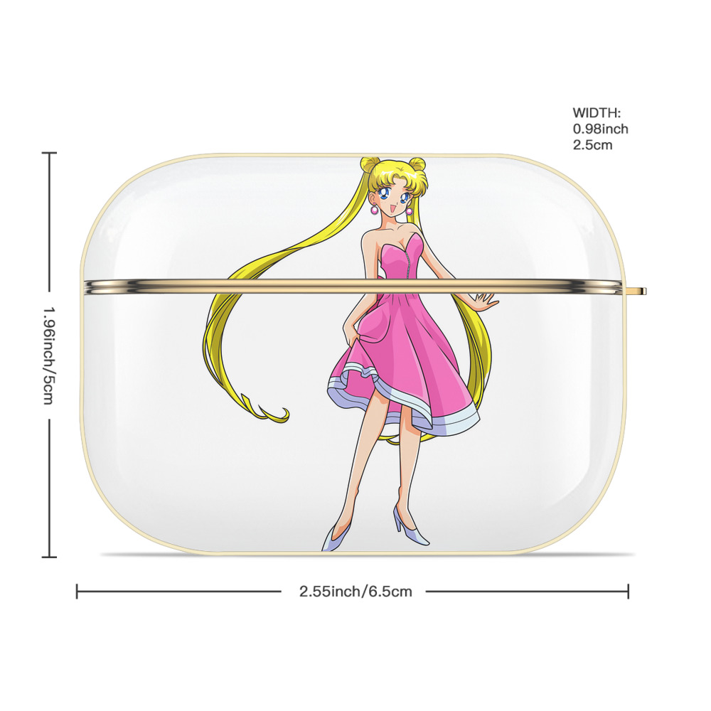 美少女戦士セーラームーン 愛野 美奈子 あいの みなこ Sailor Moon Aino Minako 【AirPods Pro用】ハードシェル保護ケース｜耐衝撃・防指紋・カラビナ付き商品仕様