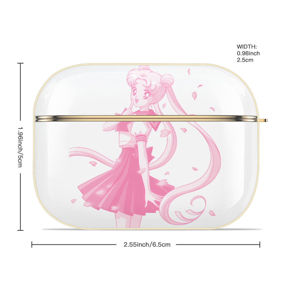 美少女戦士セーラームーン 愛野 美奈子 あいの みなこ Sailor Moon Aino Minako 【AirPods Pro用】ハードシェル保護ケース｜耐衝撃・防指紋・カラビナ付き商品仕様