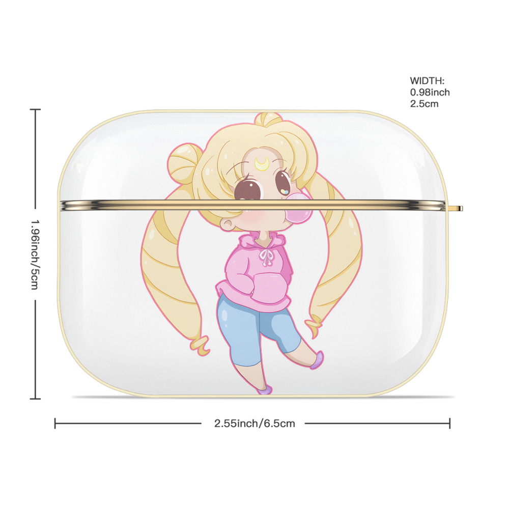 美少女戦士セーラームーン 愛野 美奈子 あいの みなこ Sailor Moon Aino Minako 【AirPods Pro用】ハードシェル保護ケース｜耐衝撃・防指紋・カラビナ付き商品仕様