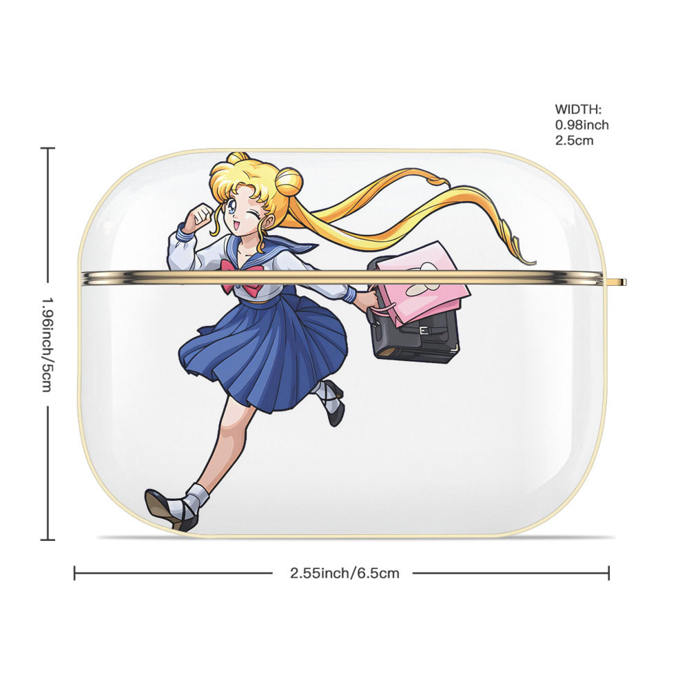 美少女戦士セーラームーン 愛野 美奈子 あいの みなこ Sailor Moon Aino Minako 【AirPods Pro用】ハードシェル保護ケース｜耐衝撃・防指紋・カラビナ付き商品仕様