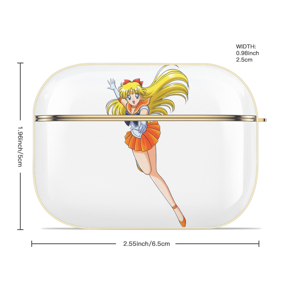 美少女戦士セーラームーン 愛野 美奈子 あいの みなこ Sailor Moon Aino Minako 【AirPods Pro用】ハードシェル保護ケース｜耐衝撃・防指紋・カラビナ付き商品仕様