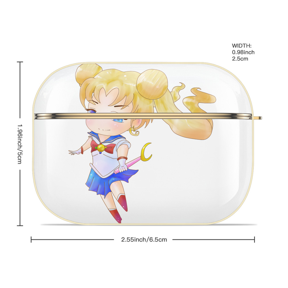美少女戦士セーラームーン 愛野 美奈子 あいの みなこ Sailor Moon Aino Minako 【AirPods Pro用】ハードシェル保護ケース｜耐衝撃・防指紋・カラビナ付き商品仕様
