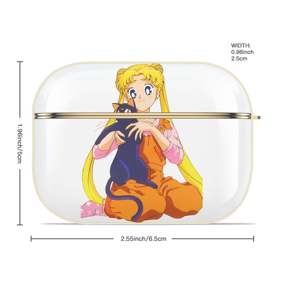 美少女戦士セーラームーン 愛野 美奈子 あいの みなこ Sailor Moon Aino Minako 【AirPods Pro用】ハードシェル保護ケース｜耐衝撃・防指紋・カラビナ付き商品仕様