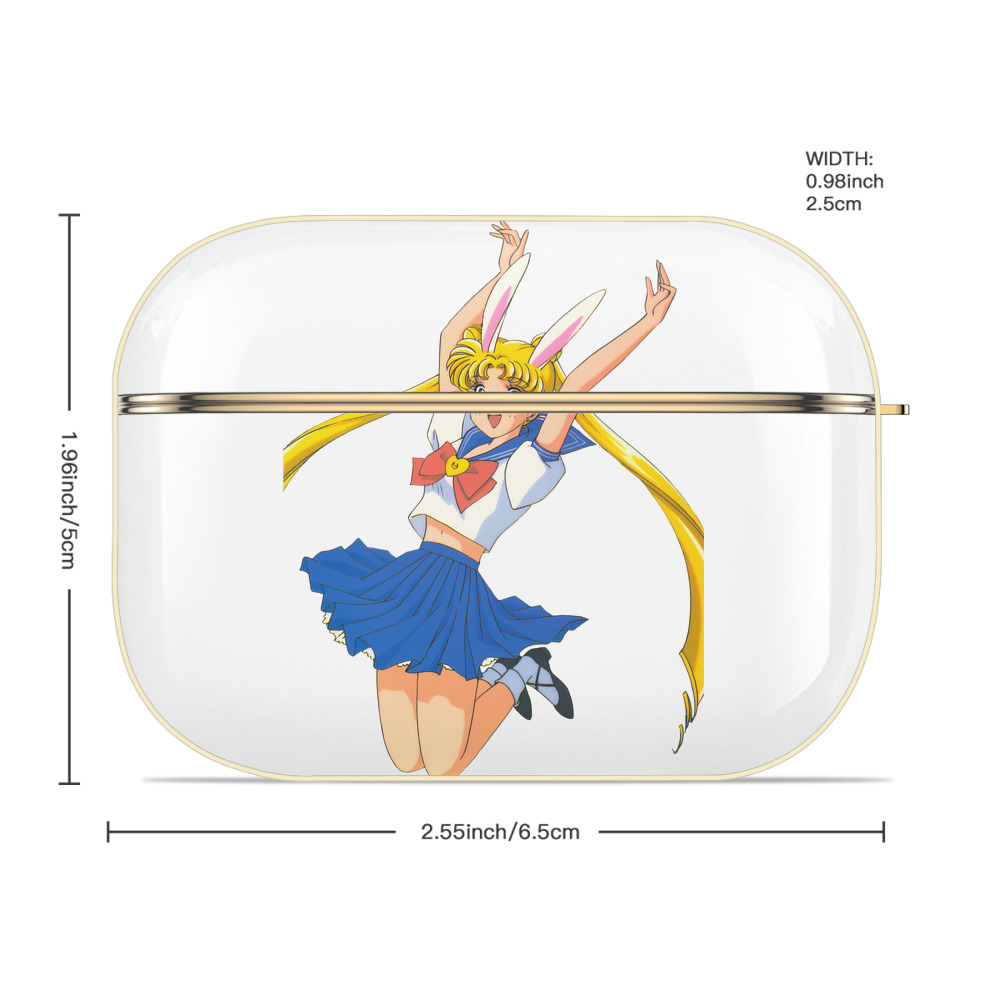 美少女戦士セーラームーン 愛野 美奈子 あいの みなこ Sailor Moon Aino Minako 【AirPods Pro用】ハードシェル保護ケース｜耐衝撃・防指紋・カラビナ付き商品仕様