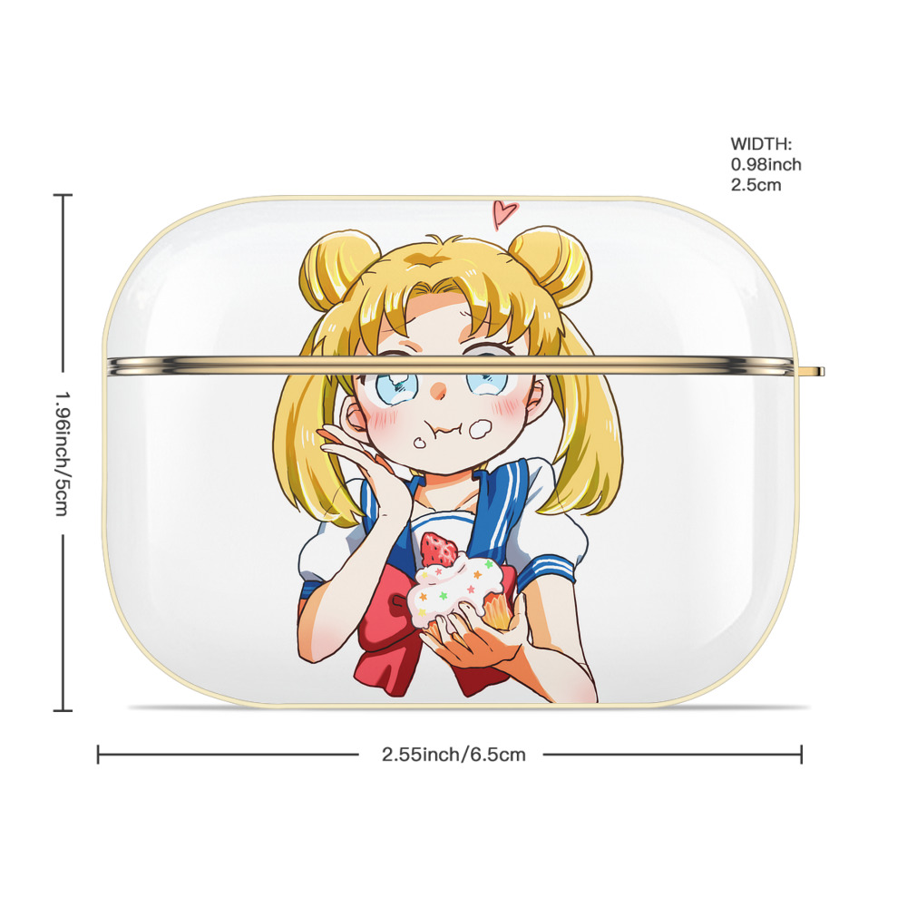 美少女戦士セーラームーン 愛野 美奈子 あいの みなこ Sailor Moon Aino Minako 【AirPods Pro用】ハードシェル保護ケース｜耐衝撃・防指紋・カラビナ付き商品仕様