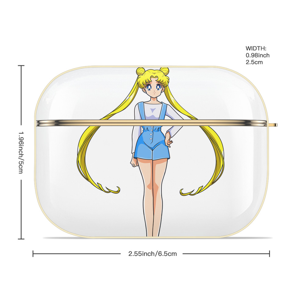 美少女戦士セーラームーン 愛野 美奈子 あいの みなこ Sailor Moon Aino Minako 【AirPods Pro用】ハードシェル保護ケース｜耐衝撃・防指紋・カラビナ付き商品仕様