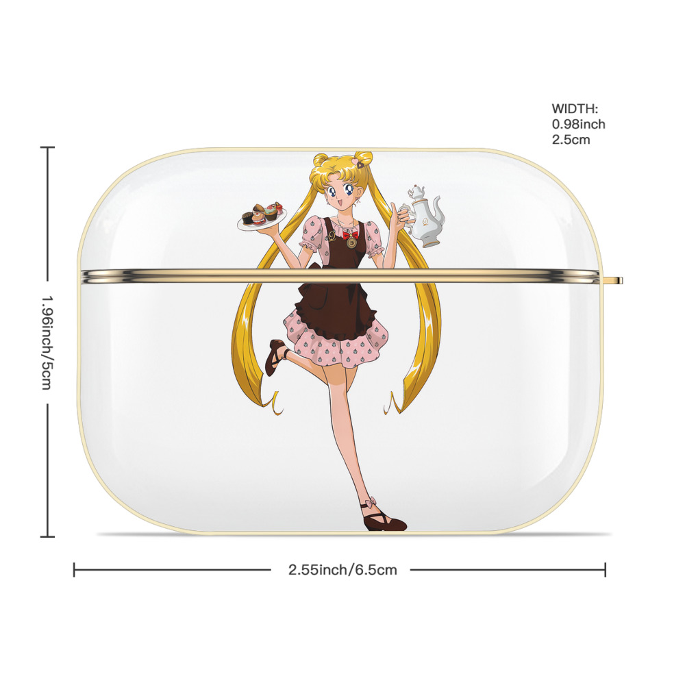 美少女戦士セーラームーン 愛野 美奈子 あいの みなこ Sailor Moon Aino Minako 【AirPods Pro用】ハードシェル保護ケース｜耐衝撃・防指紋・カラビナ付き商品仕様