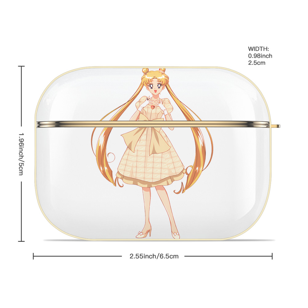 美少女戦士セーラームーン 愛野 美奈子 あいの みなこ Sailor Moon Aino Minako 【AirPods Pro用】ハードシェル保護ケース｜耐衝撃・防指紋・カラビナ付き商品仕様