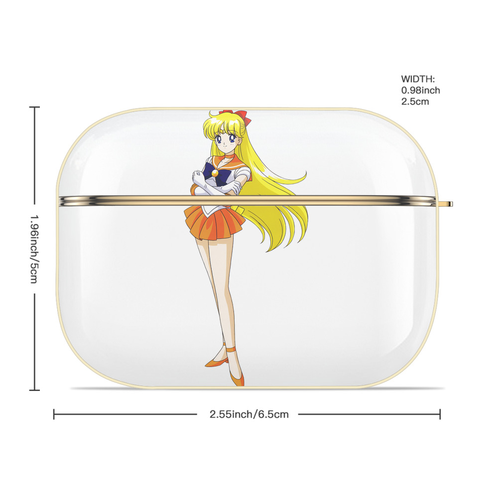 美少女戦士セーラームーン 愛野 美奈子 あいの みなこ Sailor Moon Aino Minako 【AirPods Pro用】ハードシェル保護ケース｜耐衝撃・防指紋・カラビナ付き商品仕様