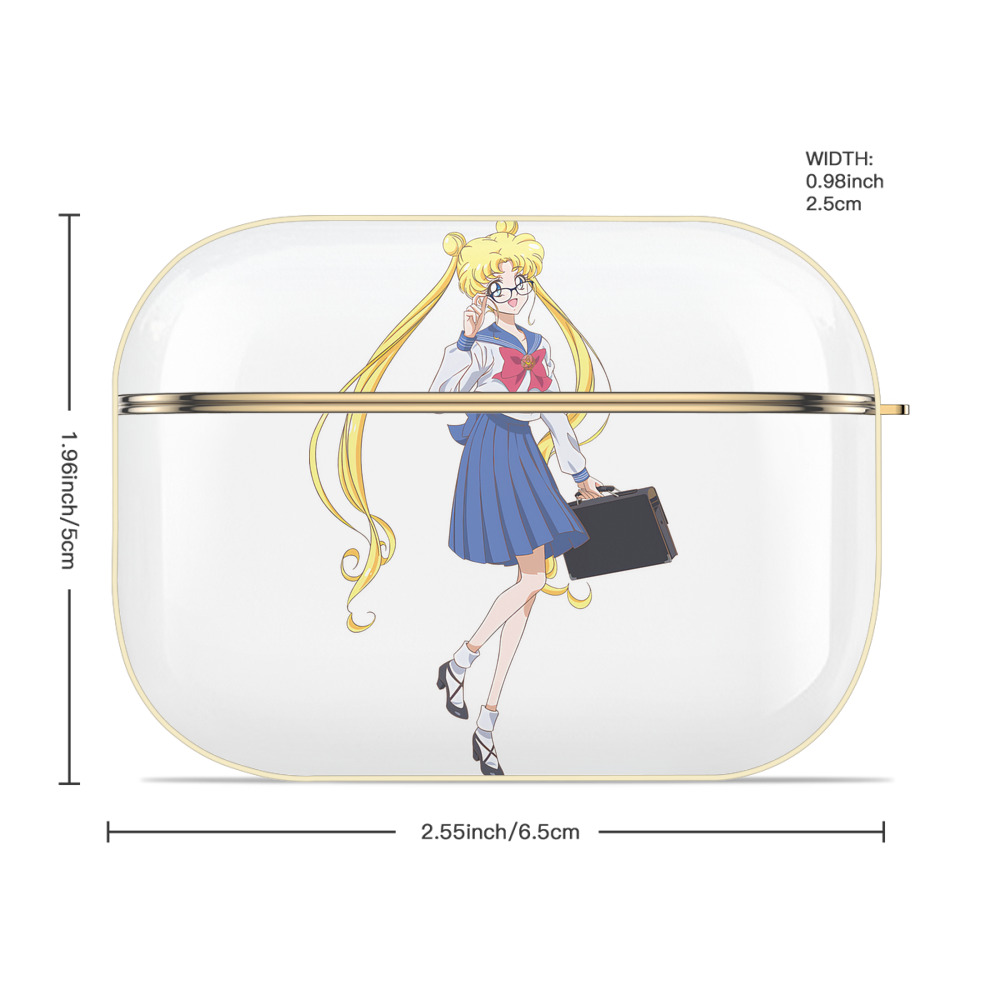 美少女戦士セーラームーン 愛野 美奈子 あいの みなこ Sailor Moon Aino Minako 【AirPods Pro用】ハードシェル保護ケース｜耐衝撃・防指紋・カラビナ付き商品仕様