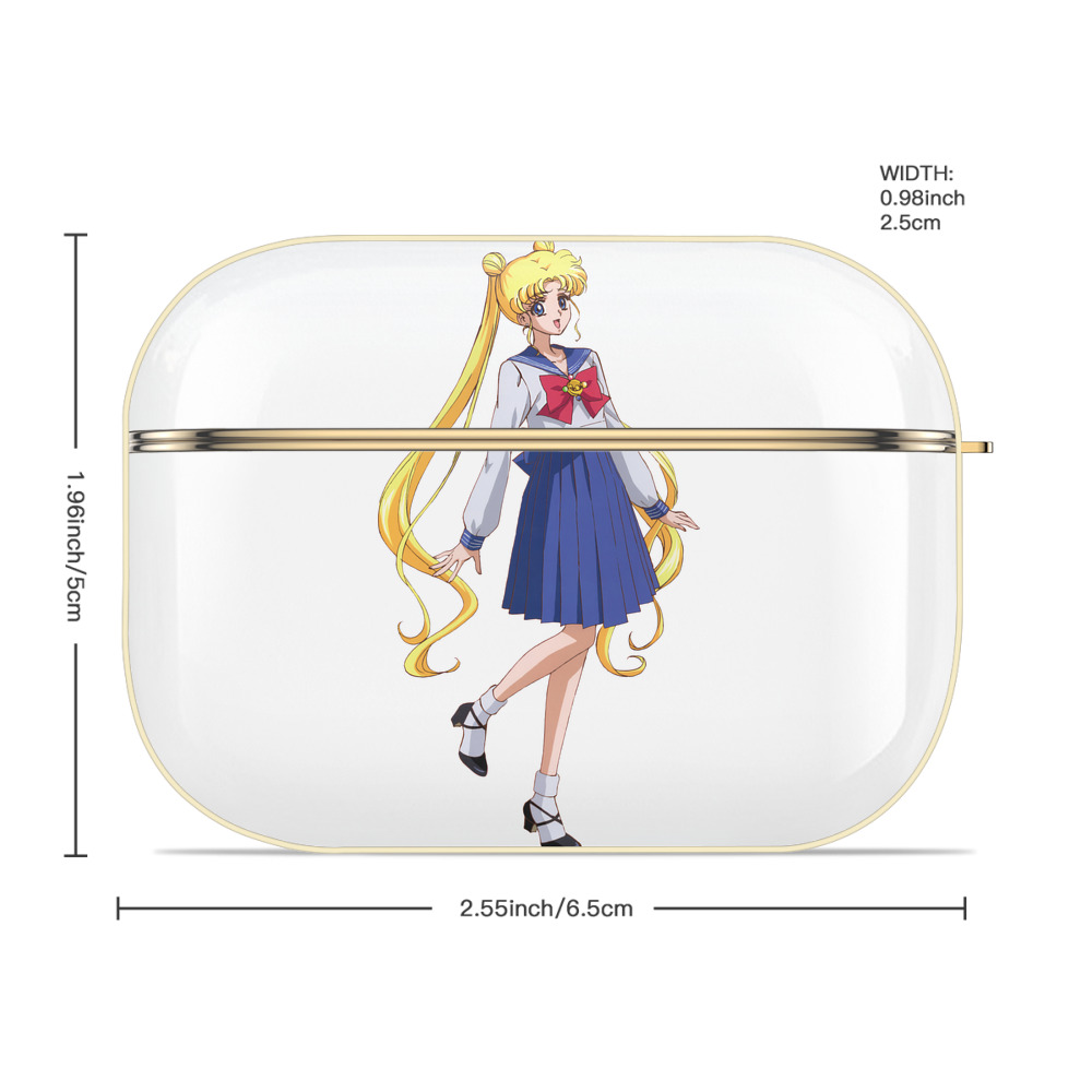 美少女戦士セーラームーン 愛野 美奈子 あいの みなこ Sailor Moon Aino Minako 【AirPods Pro用】ハードシェル保護ケース｜耐衝撃・防指紋・カラビナ付き商品仕様