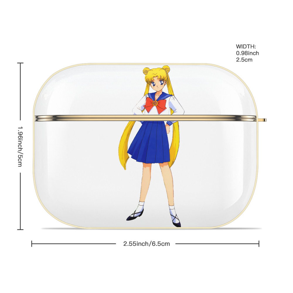 美少女戦士セーラームーン 愛野 美奈子 あいの みなこ Sailor Moon Aino Minako 【AirPods Pro用】ハードシェル保護ケース｜耐衝撃・防指紋・カラビナ付き商品仕様