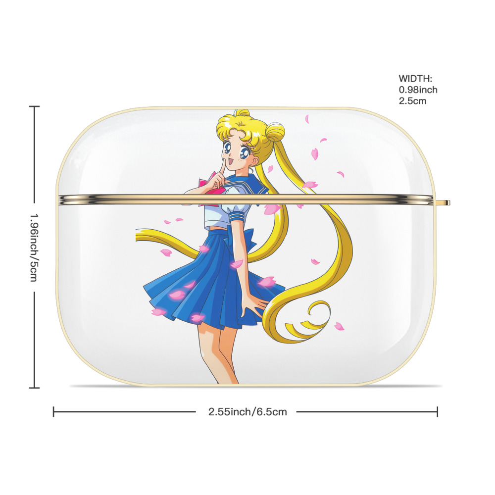 美少女戦士セーラームーン 愛野 美奈子 あいの みなこ Sailor Moon Aino Minako 【AirPods Pro用】ハードシェル保護ケース｜耐衝撃・防指紋・カラビナ付き商品仕様