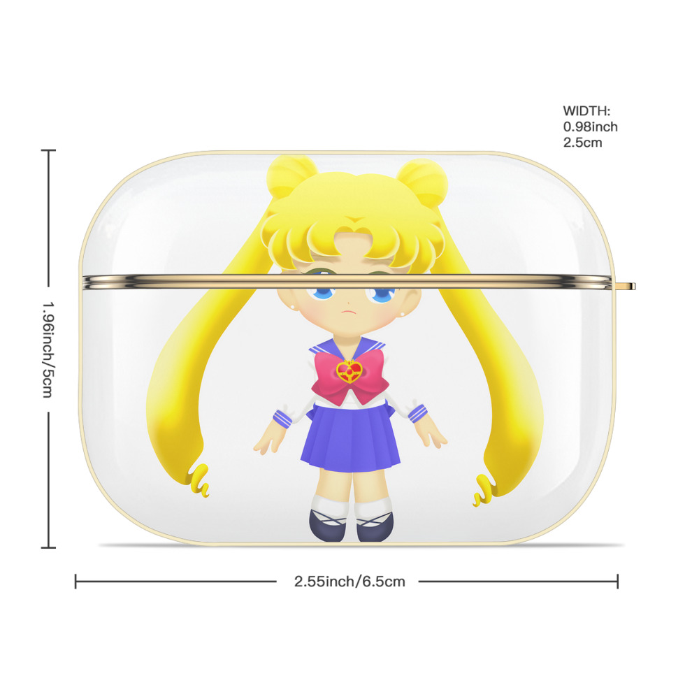 美少女戦士セーラームーン 愛野 美奈子 あいの みなこ Sailor Moon Aino Minako 【AirPods Pro用】ハードシェル保護ケース｜耐衝撃・防指紋・カラビナ付き商品仕様