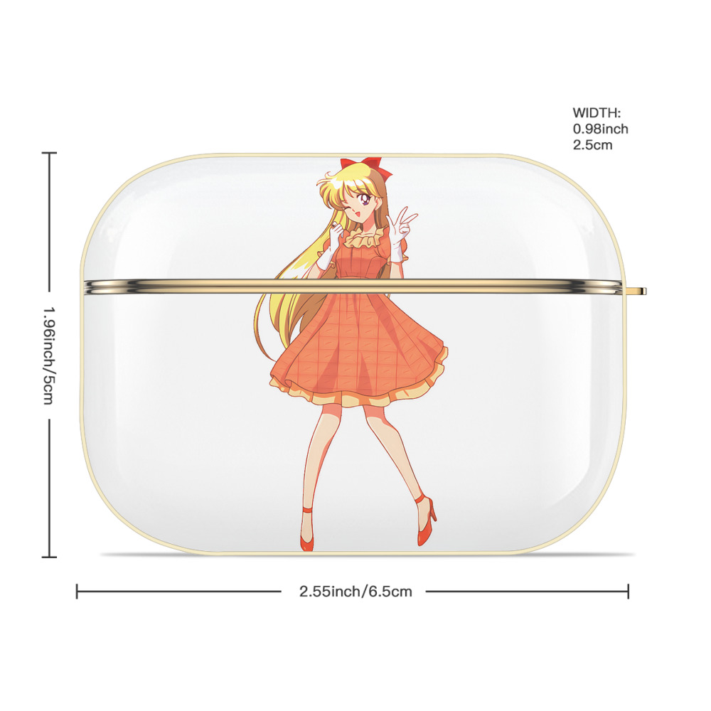 美少女戦士セーラームーン 愛野 美奈子 あいの みなこ Sailor Moon Aino Minako 【AirPods Pro用】ハードシェル保護ケース｜耐衝撃・防指紋・カラビナ付き商品仕様