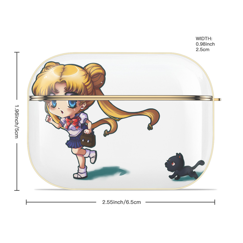 美少女戦士セーラームーン 愛野 美奈子 あいの みなこ Sailor Moon Aino Minako 【AirPods Pro用】ハードシェル保護ケース｜耐衝撃・防指紋・カラビナ付き商品仕様