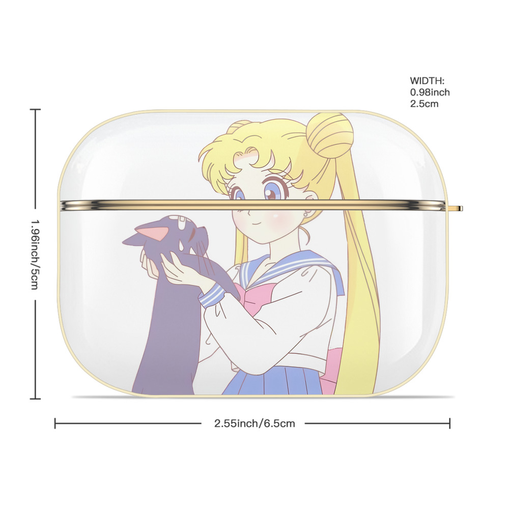 美少女戦士セーラームーン 愛野 美奈子 あいの みなこ Sailor Moon Aino Minako 【AirPods Pro用】ハードシェル保護ケース｜耐衝撃・防指紋・カラビナ付き商品仕様
