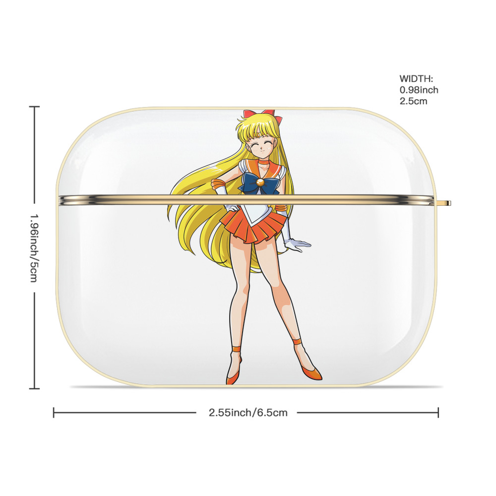 美少女戦士セーラームーン 愛野 美奈子 あいの みなこ Sailor Moon Aino Minako 【AirPods Pro用】ハードシェル保護ケース｜耐衝撃・防指紋・カラビナ付き商品仕様