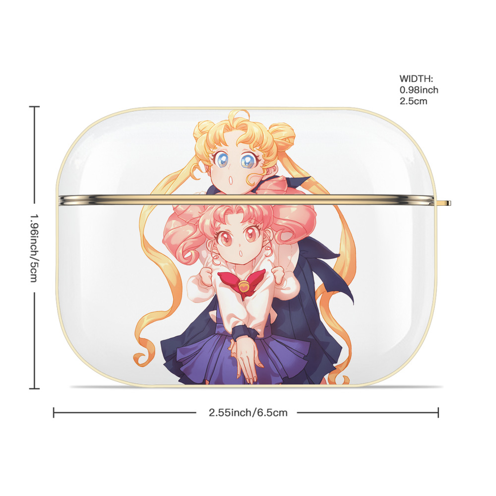 美少女戦士セーラームーン 愛野 美奈子 あいの みなこ Sailor Moon Aino Minako 【AirPods Pro用】ハードシェル保護ケース｜耐衝撃・防指紋・カラビナ付き商品仕様