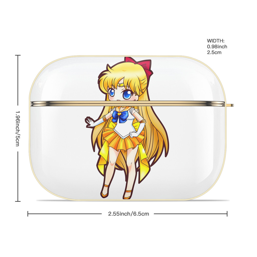 美少女戦士セーラームーン 愛野 美奈子 あいの みなこ Sailor Moon Aino Minako 【AirPods Pro用】ハードシェル保護ケース｜耐衝撃・防指紋・カラビナ付き商品仕様