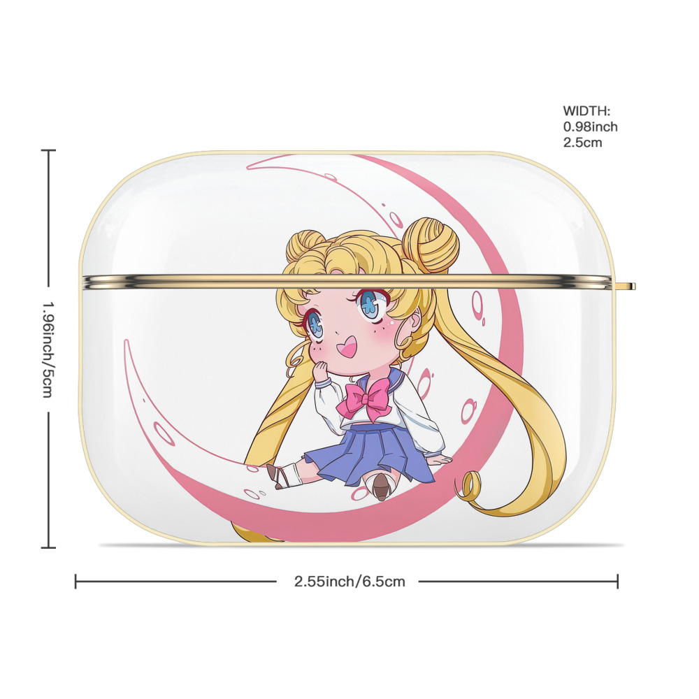 美少女戦士セーラームーン 愛野 美奈子 あいの みなこ Sailor Moon Aino Minako 【AirPods Pro用】ハードシェル保護ケース｜耐衝撃・防指紋・カラビナ付き商品仕様