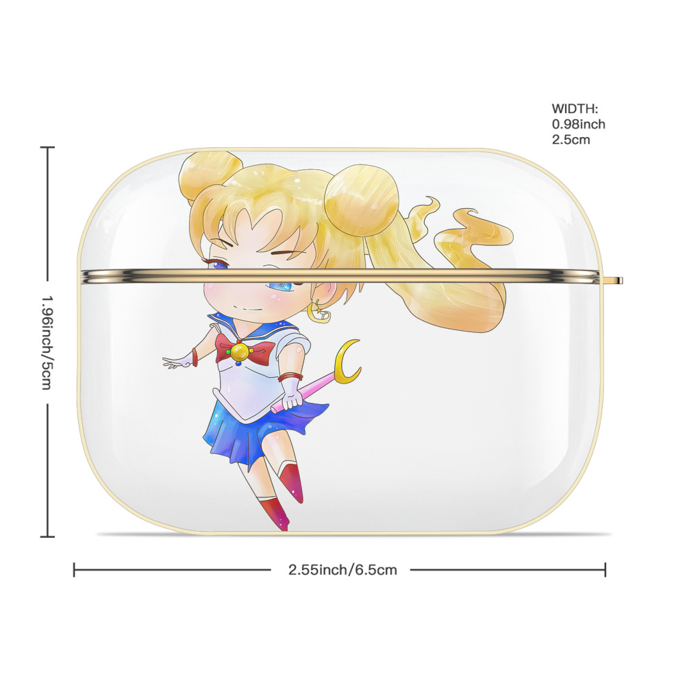 美少女戦士セーラームーン 愛野 美奈子 あいの みなこ Sailor Moon Aino Minako 【AirPods Pro用】ハードシェル保護ケース｜耐衝撃・防指紋・カラビナ付き商品仕様