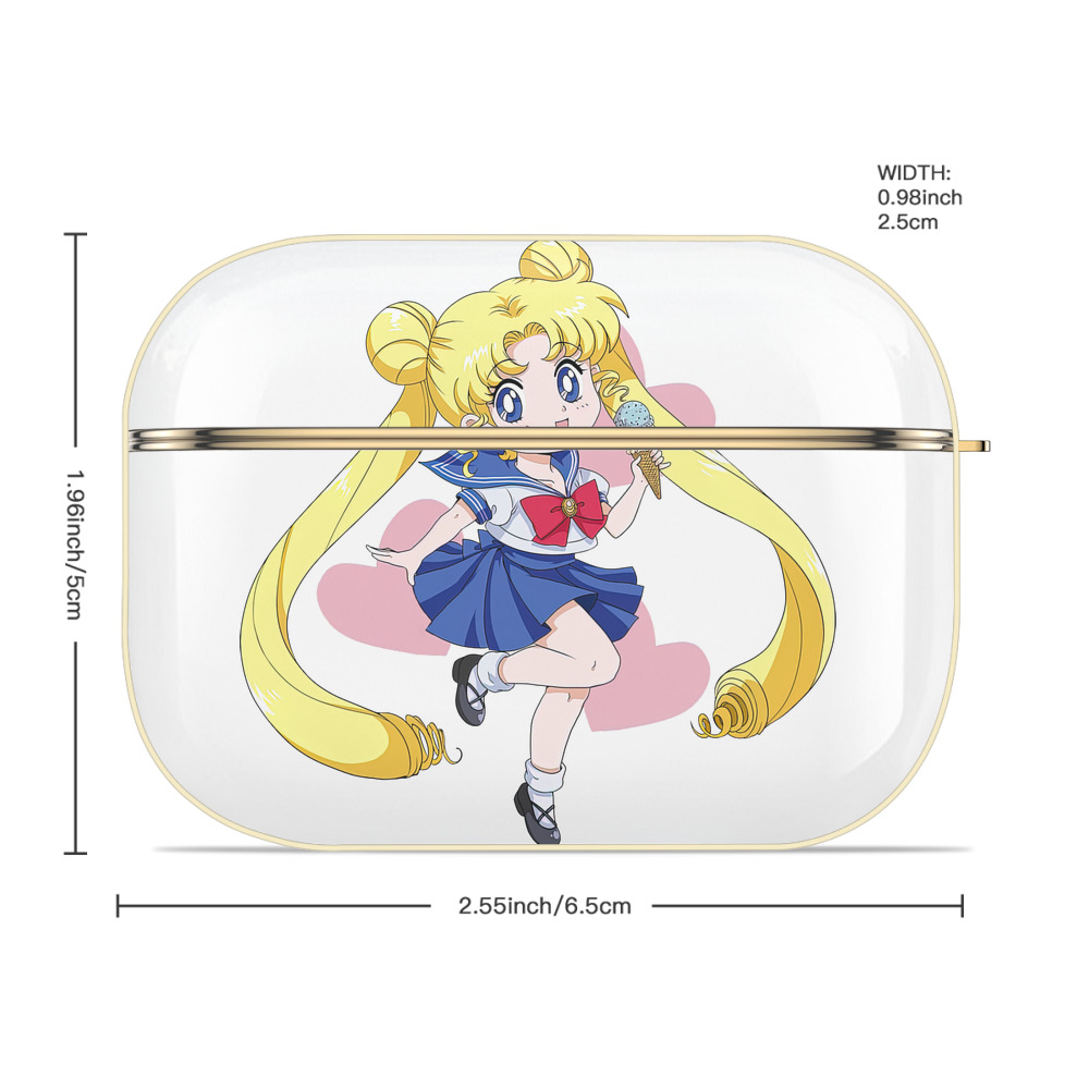 美少女戦士セーラームーン 愛野 美奈子 あいの みなこ Sailor Moon Aino Minako 【AirPods Pro用】ハードシェル保護ケース｜耐衝撃・防指紋・カラビナ付き商品仕様