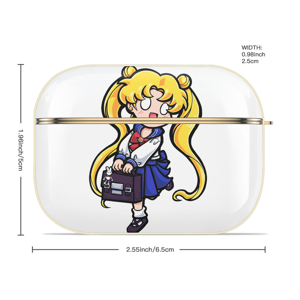 美少女戦士セーラームーン 愛野 美奈子 あいの みなこ Sailor Moon Aino Minako 【AirPods Pro用】ハードシェル保護ケース｜耐衝撃・防指紋・カラビナ付き商品仕様