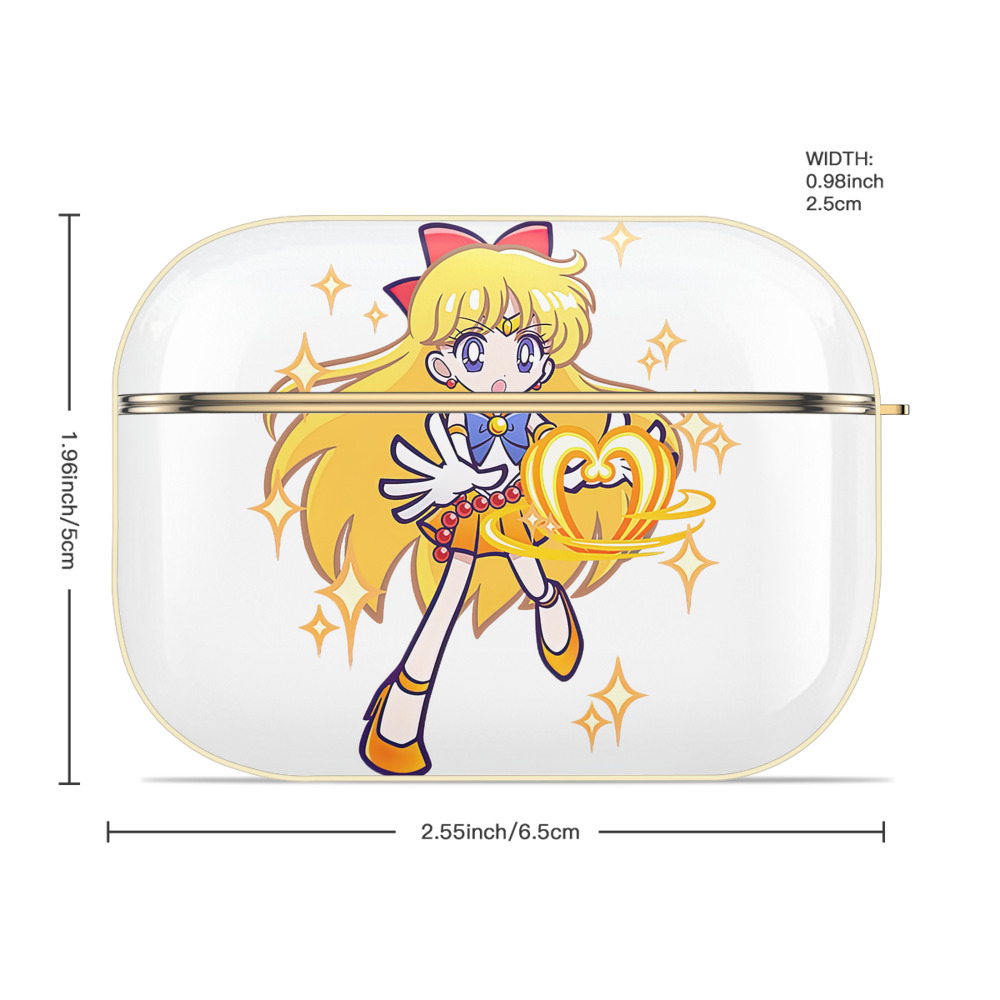 美少女戦士セーラームーン 愛野 美奈子 あいの みなこ Sailor Moon Aino Minako 【AirPods Pro用】ハードシェル保護ケース｜耐衝撃・防指紋・カラビナ付き商品仕様