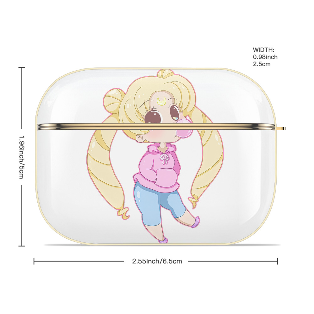 美少女戦士セーラームーン 愛野 美奈子 あいの みなこ Sailor Moon Aino Minako 【AirPods Pro用】ハードシェル保護ケース｜耐衝撃・防指紋・カラビナ付き商品仕様