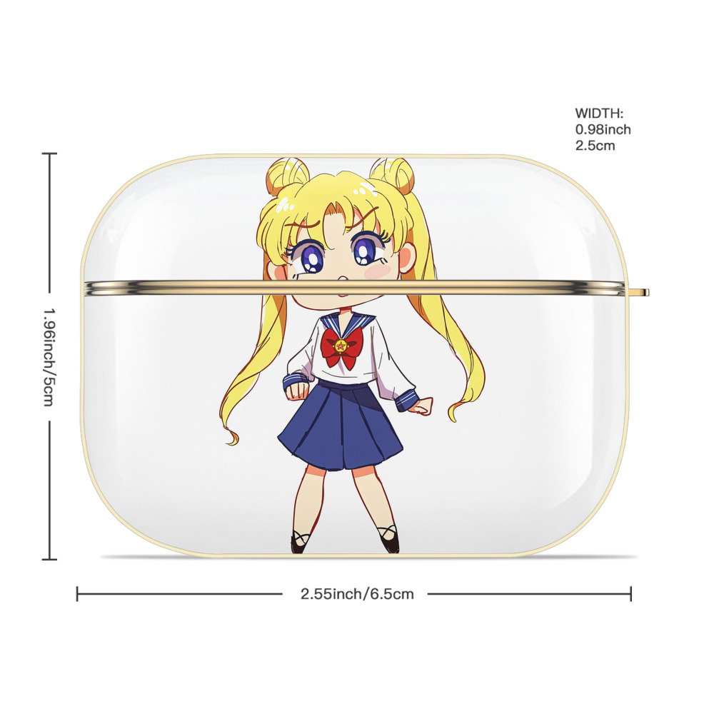 美少女戦士セーラームーン 愛野 美奈子 あいの みなこ Sailor Moon Aino Minako 【AirPods Pro用】ハードシェル保護ケース｜耐衝撃・防指紋・カラビナ付き商品仕様