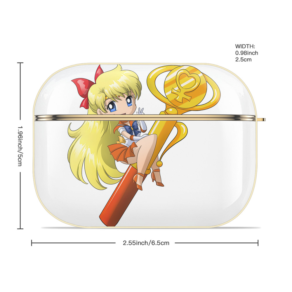 美少女戦士セーラームーン 愛野 美奈子 あいの みなこ Sailor Moon Aino Minako 【AirPods Pro用】ハードシェル保護ケース｜耐衝撃・防指紋・カラビナ付き商品仕様