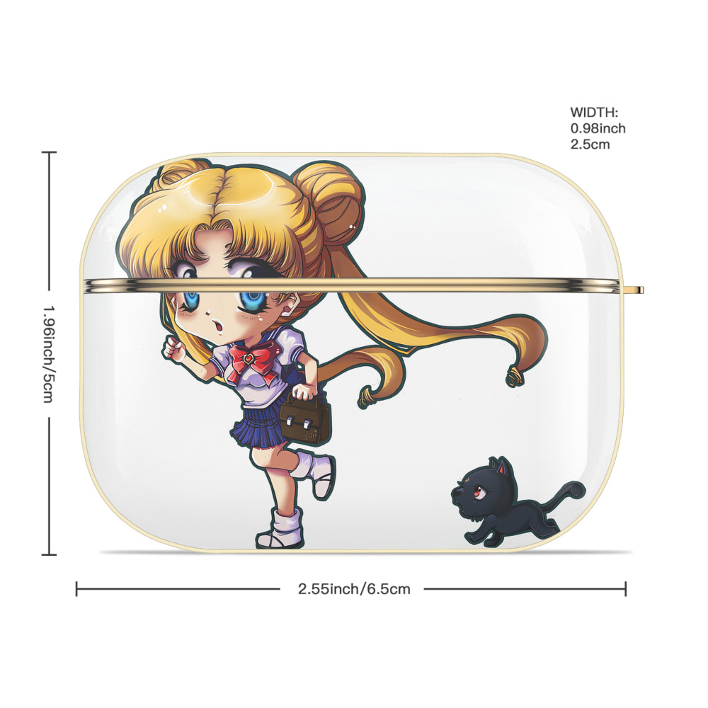 美少女戦士セーラームーン 愛野 美奈子 あいの みなこ Sailor Moon Aino Minako 【AirPods Pro用】ハードシェル保護ケース｜耐衝撃・防指紋・カラビナ付き商品仕様