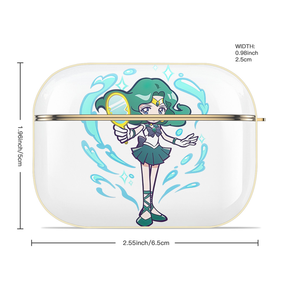 美少女戦士セーラームーン 海王 みちる（かいおう みちる） Sailor Moon Kaiou Michiru 【AirPods Pro用】ハードシェル保護ケース｜耐衝撃・防指紋・カラビナ付き商品仕様