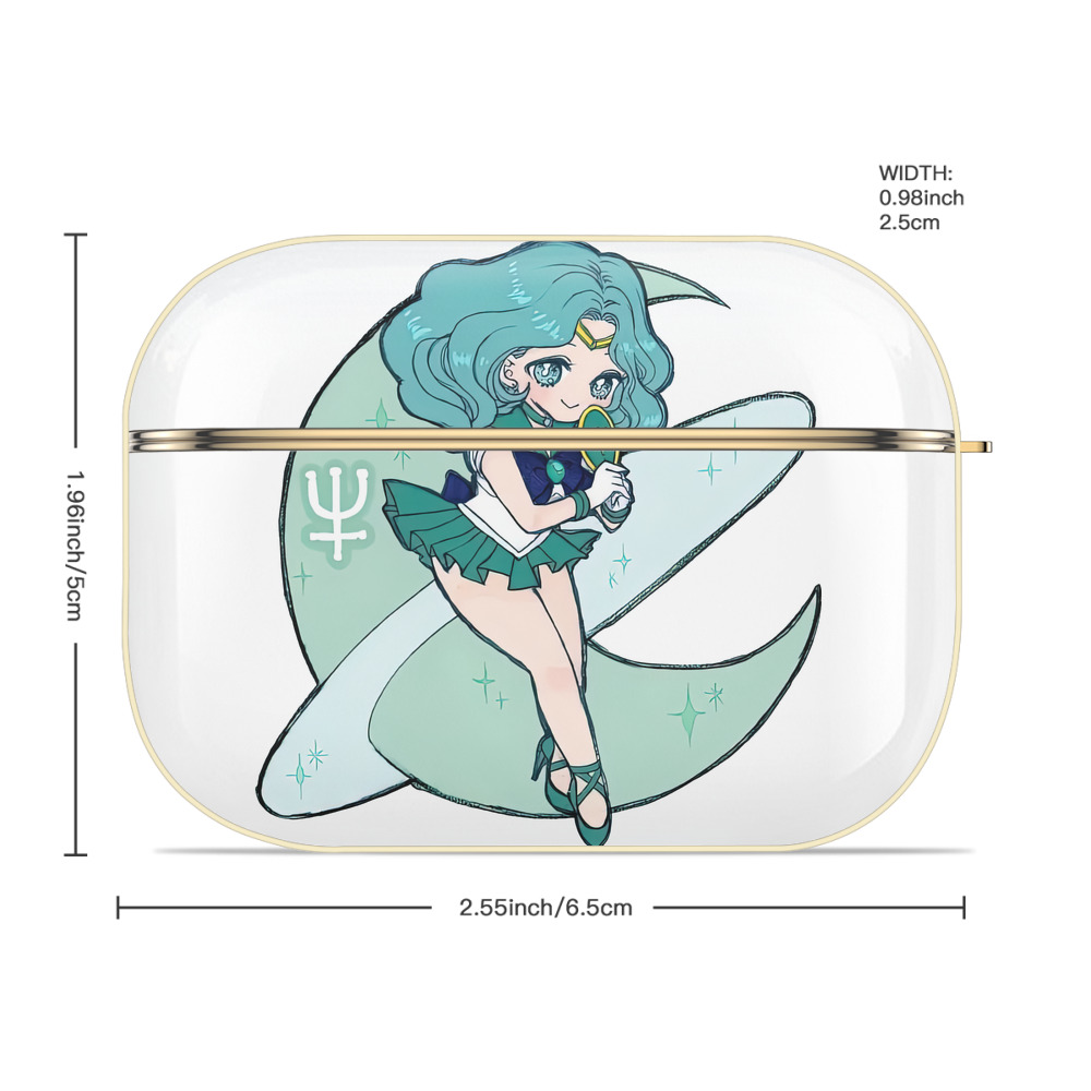 美少女戦士セーラームーン 海王 みちる（かいおう みちる） Sailor Moon Kaiou Michiru 【AirPods Pro用】ハードシェル保護ケース｜耐衝撃・防指紋・カラビナ付き商品仕様