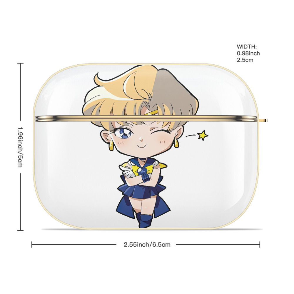 美少女戦士セーラームーン 天王はるか Sailor Moon Tenoh Haruka 【AirPods Pro用】ハードシェル保護ケース｜耐衝撃・防指紋・カラビナ付き商品仕様
