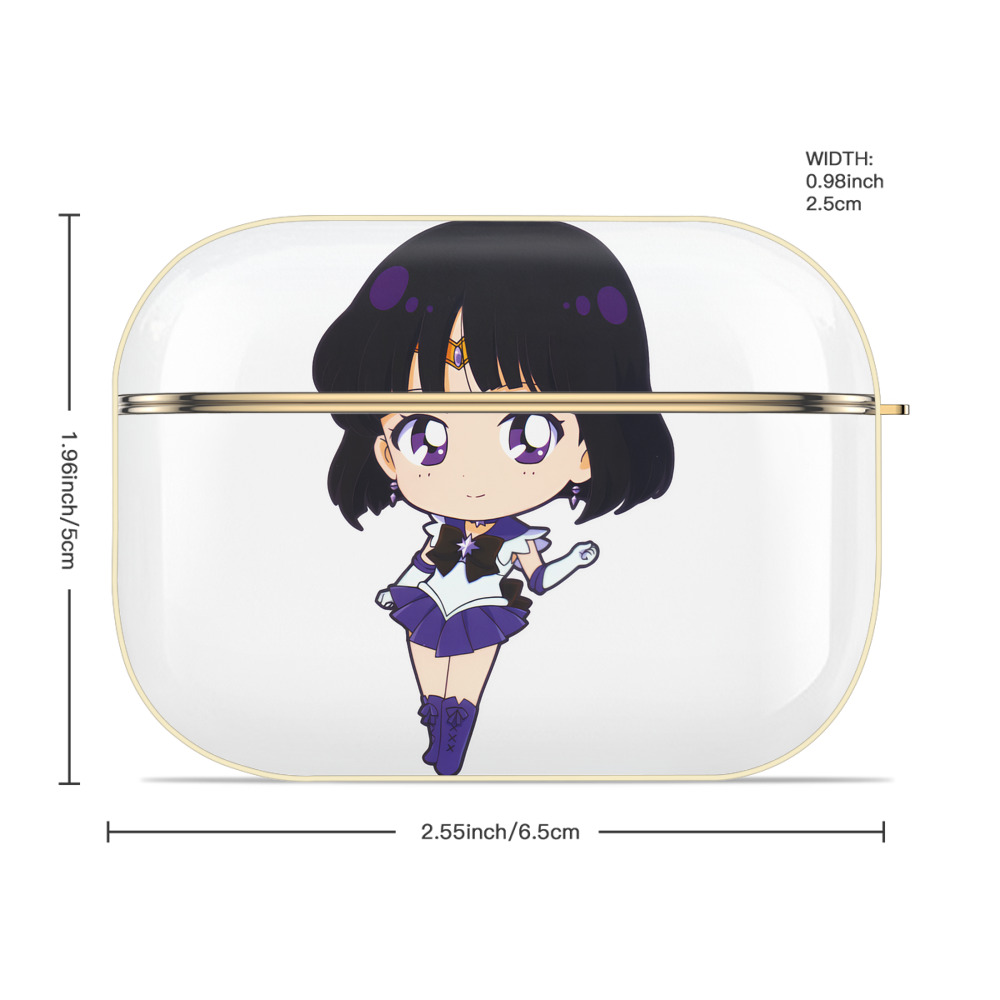 美少女戦士セーラームーン 土萠ほたる Sailor Moon Tomoe Hotaru （セーラーサターン；Sailor Saturn） 【AirPods Pro用】ハードシェル保護ケース｜耐衝撃・防指紋・カラビナ付き商品仕様