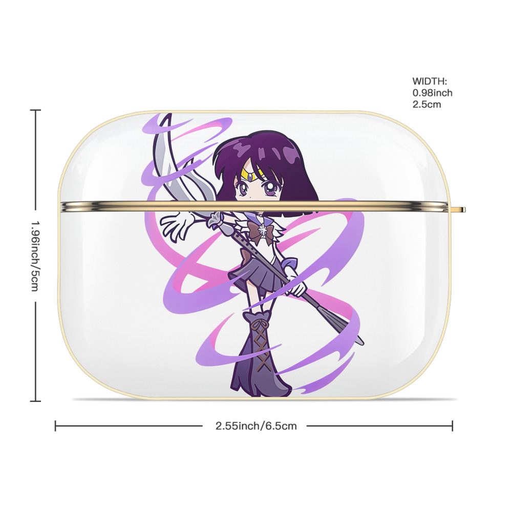 美少女戦士セーラームーン 土萠ほたる Sailor Moon Tomoe Hotaru （セーラーサターン；Sailor Saturn） 【AirPods Pro用】ハードシェル保護ケース｜耐衝撃・防指紋・カラビナ付き商品仕様
